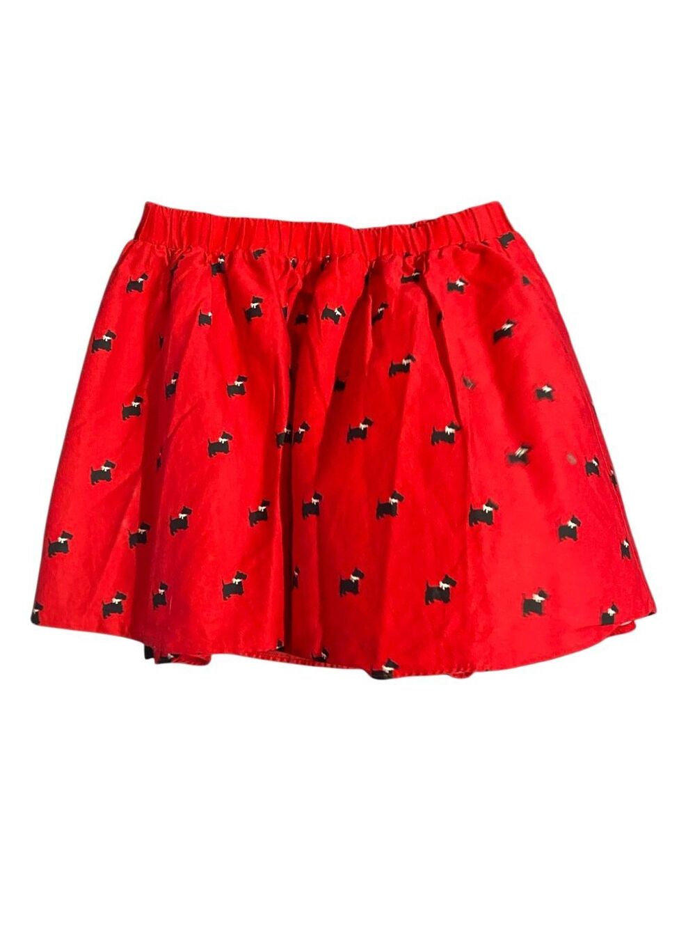 Children’s place girls, cotton Scotty, dog holiday skirt L